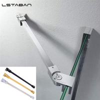 8-10mm Glass Door Swaying Prevention Adjustable Joint Glass Clamp Wall to Glass Shower Enclosure Fixing Bar Bracket