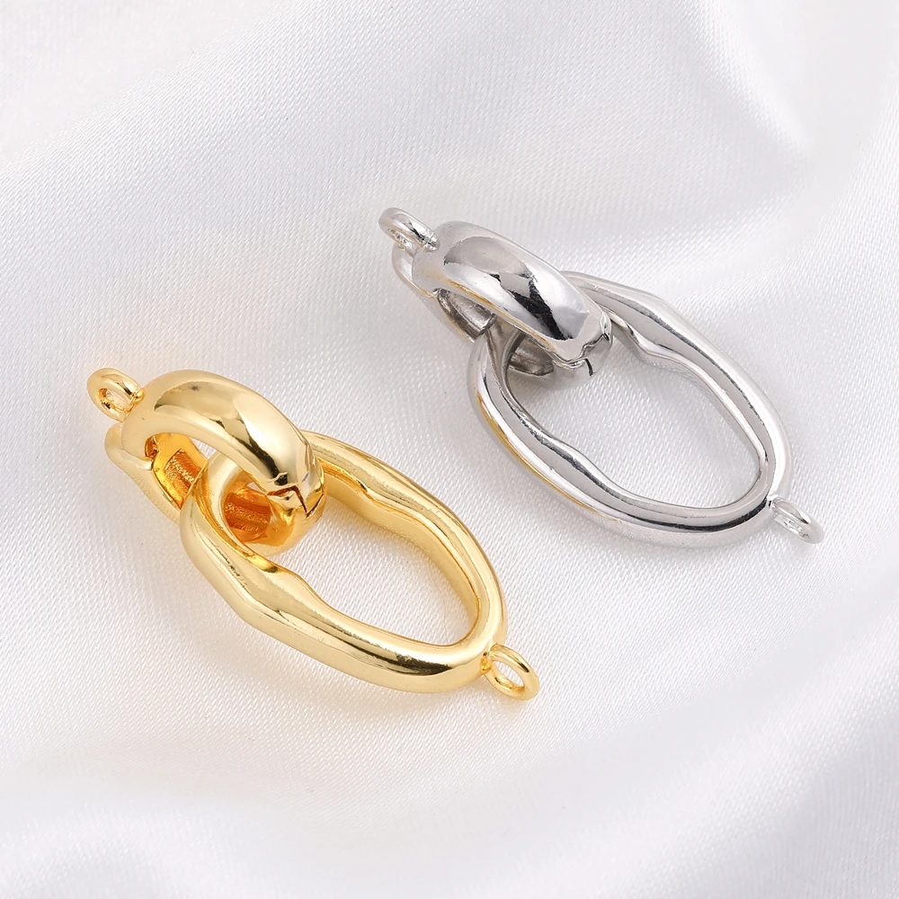 Juya hand gefertigte 18 Karat vergoldete versilberte kreative Verschlüsse Schlösser Verschlüsse Zubehör für DIY Handarbeiten Perlen Perlen Schmuck herstellung – Detail 16