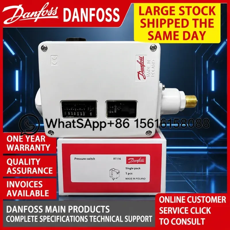 Danfoss RT112W 017-528266 RT121 017-521566 Automatic Pressure Switch for Refrigeration Compressor Control High Quality