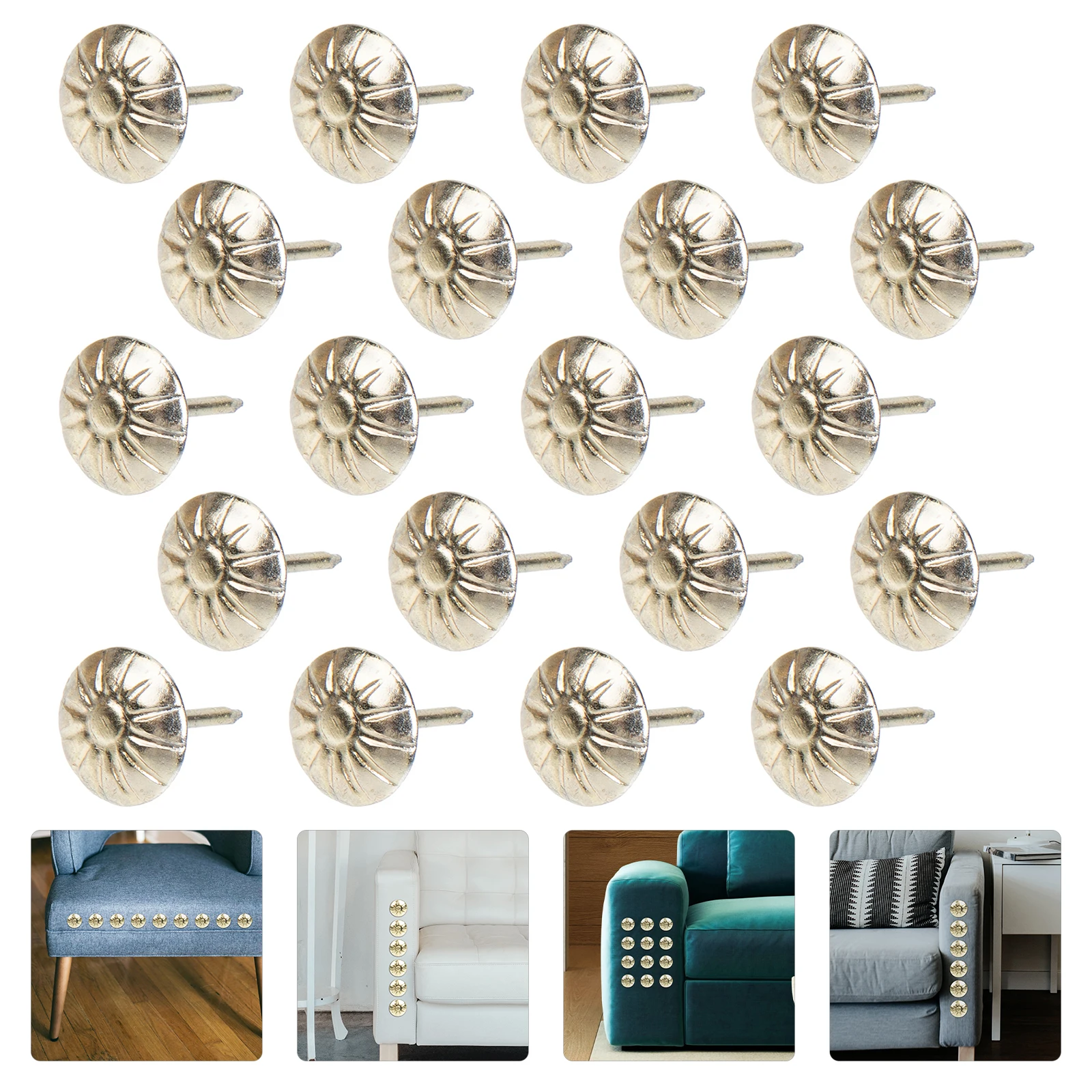 

500Pcs Upholstery Nails Tacks Vintage Iron Furniture Decorative Nails for Sofa Crafts Retro Style