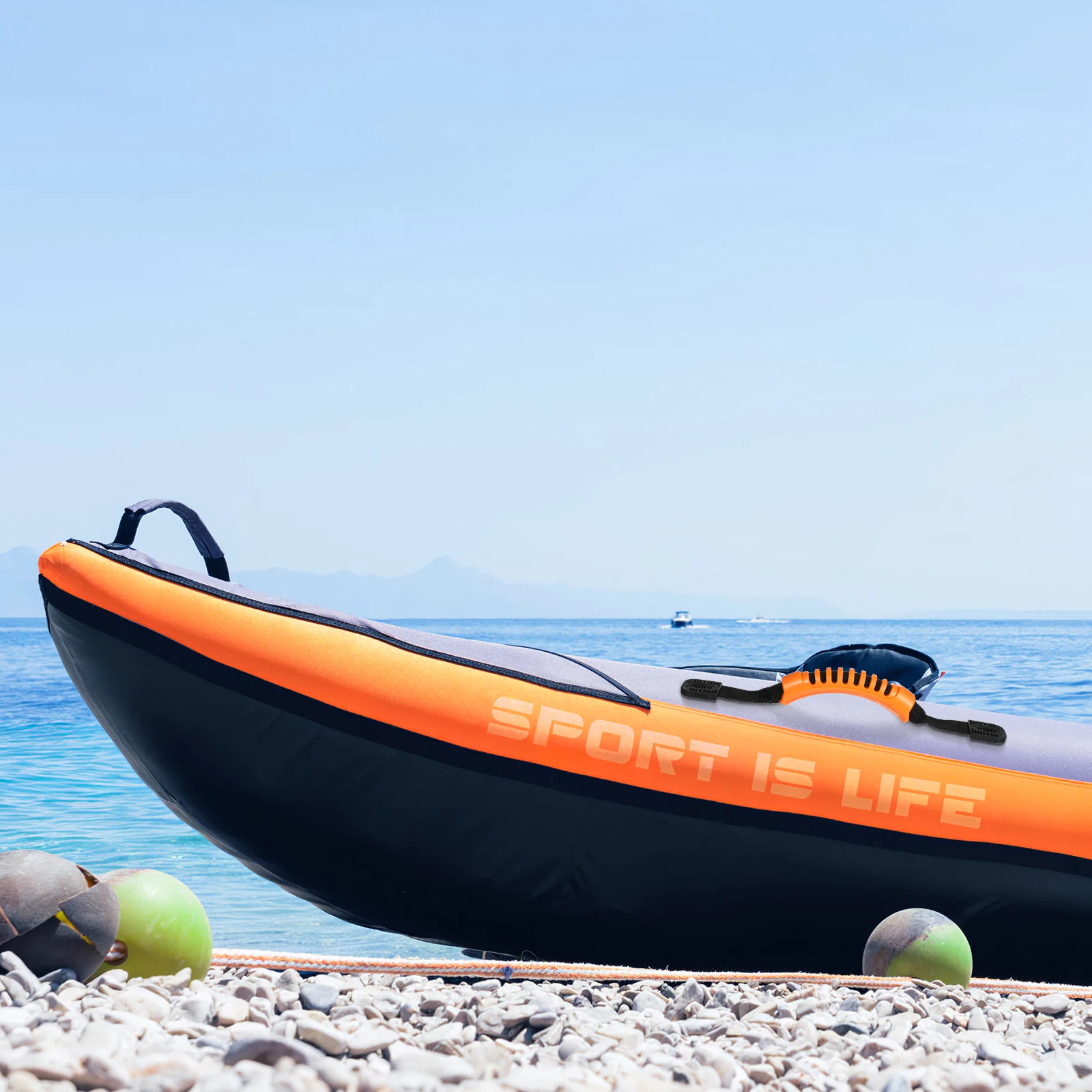 

2pcs Kayak Handles PVC Material Soft Webbing Ergonomic Grip Anti Slip Design Hardware Kit for Canoe Boat Suitcase