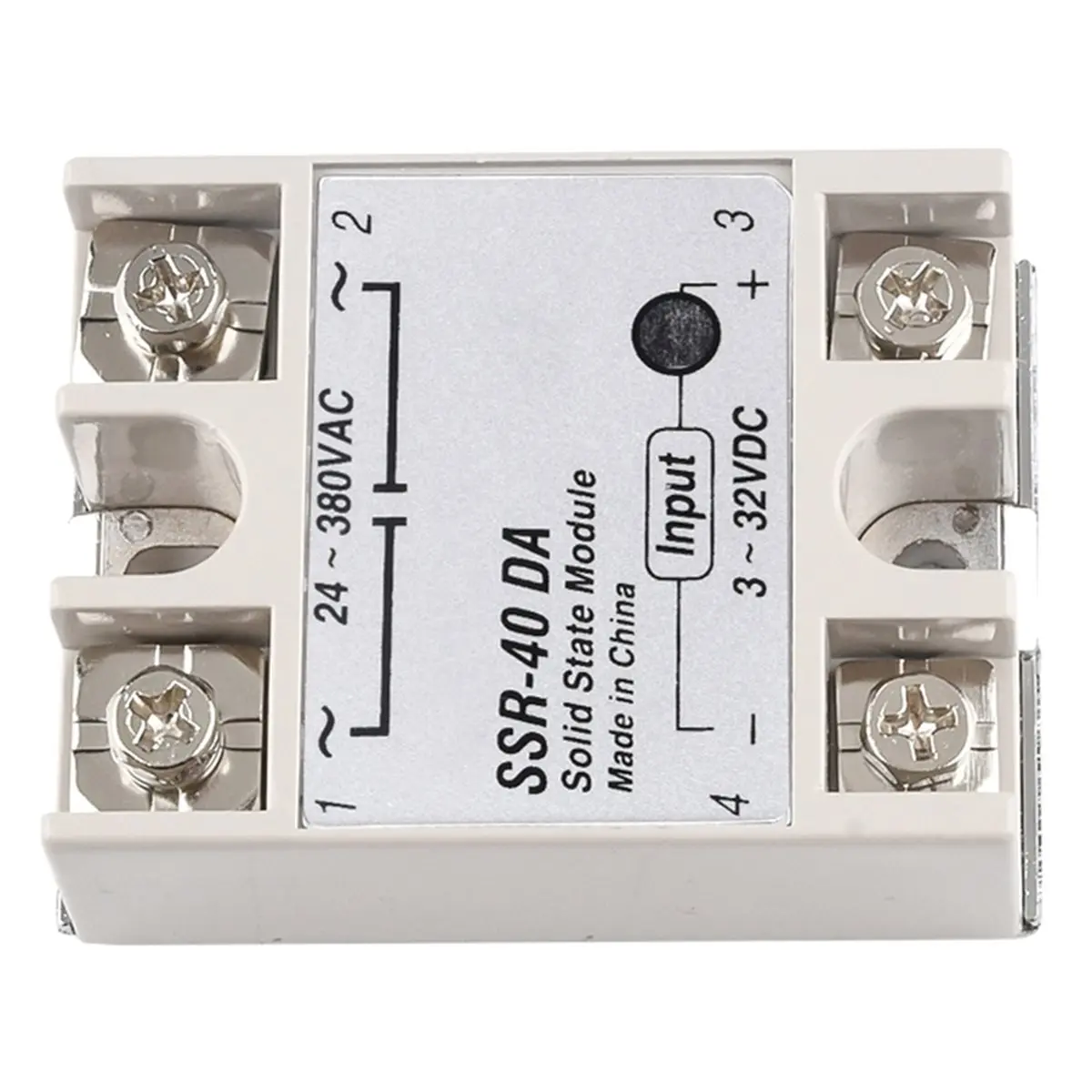 A75K 4pcs Solid State Relay SSR-40DA Relay Module SSR 40DA DC-DC Single Phase SSR 3-32V DC to 5-60V DC 40A Load