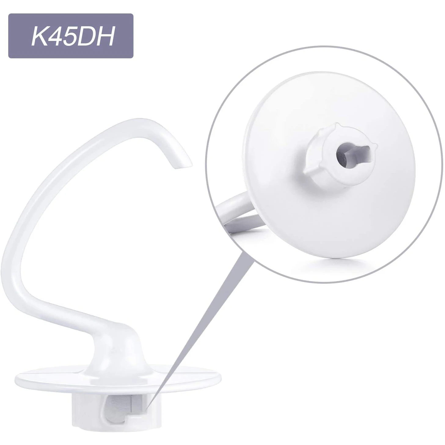 Kit de réparation de centre commercial vertical, kit de mélangeur pour crochet à pâte, fouet métallique K45DH, grattoir à lame plate revêtue K45B, bol 3 pièces