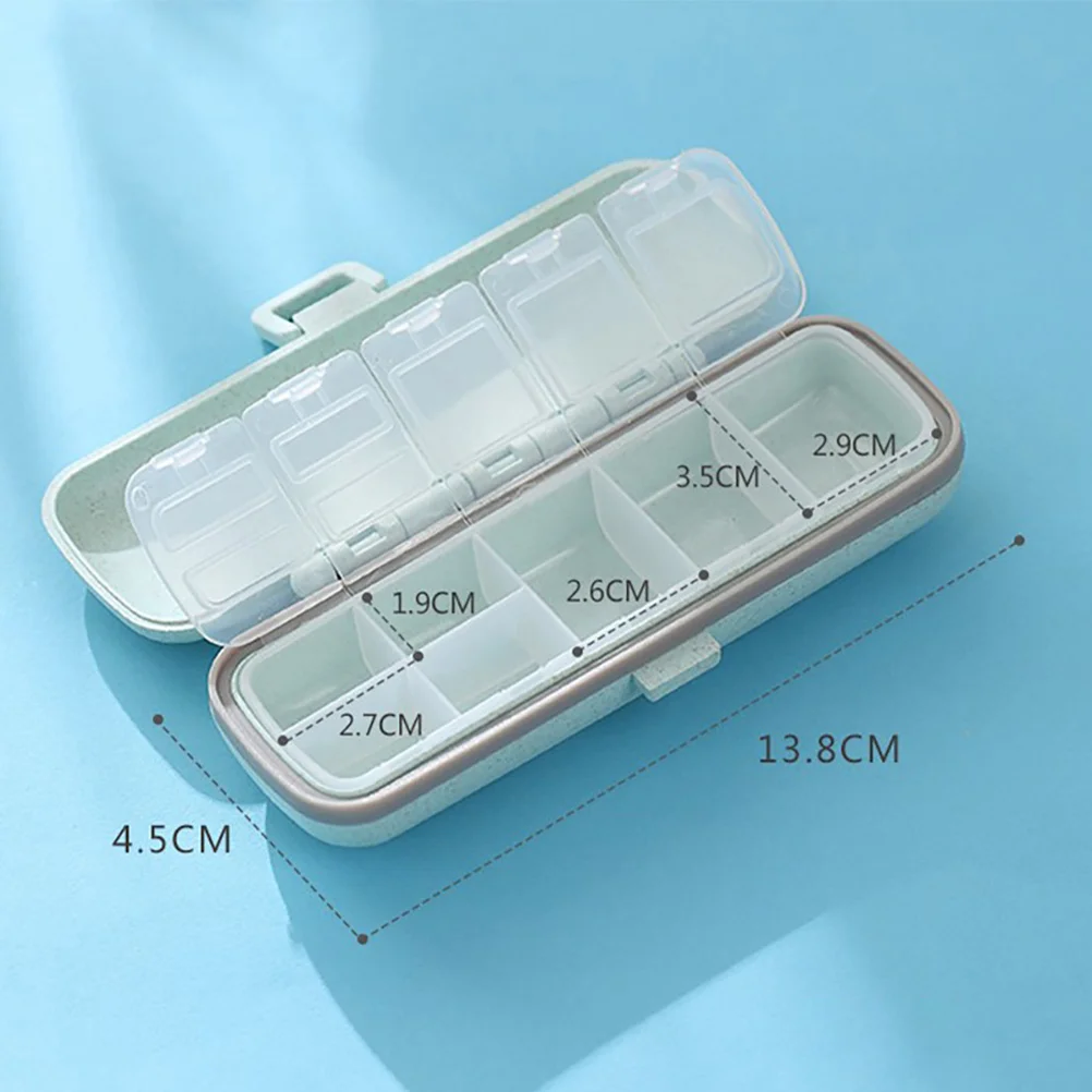 

1pc Portable Medicine Case 7 Compartments Weekly Pill Organizer Silicone Seal Travel Home Office Use Medicine Container Daily