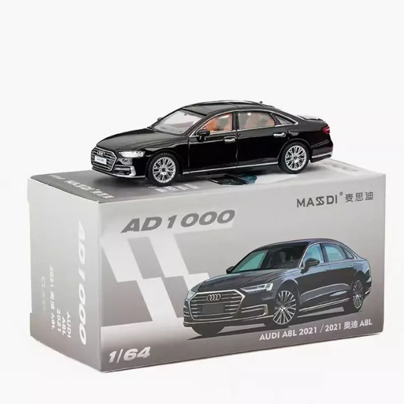 

MASSDI, оригинальный масштаб 1:64, 2021, A8L, имитация сплава, модель игрушечного автомобиля, коллекционный орнамент, подарок, сувенир