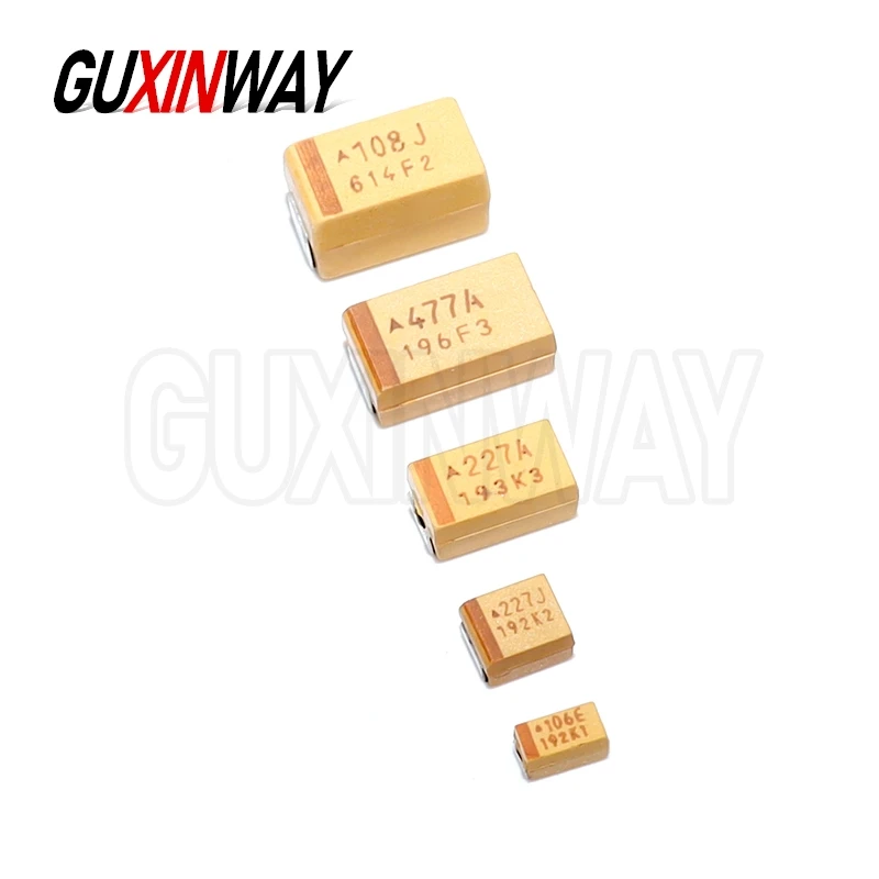 10 Buah Kapasitor Tantalum Casing ABCDE SMD 6.3V 10V 16V 25V 35V 50V 0.1UF 0.22UF 0.33UF 0.47UF 1UF 2.2UF 3.3UF 4.7UF 10UF 22UF 47UF