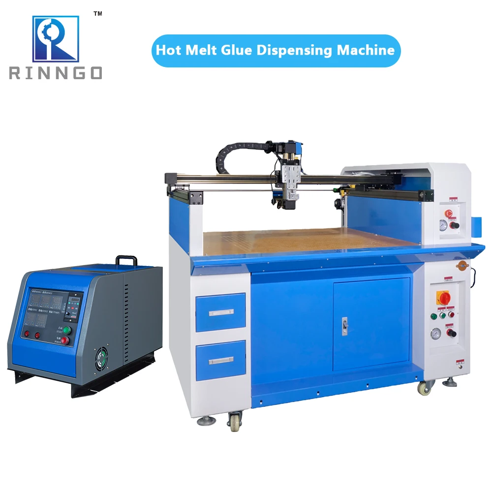 Custom Electric High-Accuracy Cold & Hot Melt Glue Dispensing Machine for Industrial Use with Wood Packaging