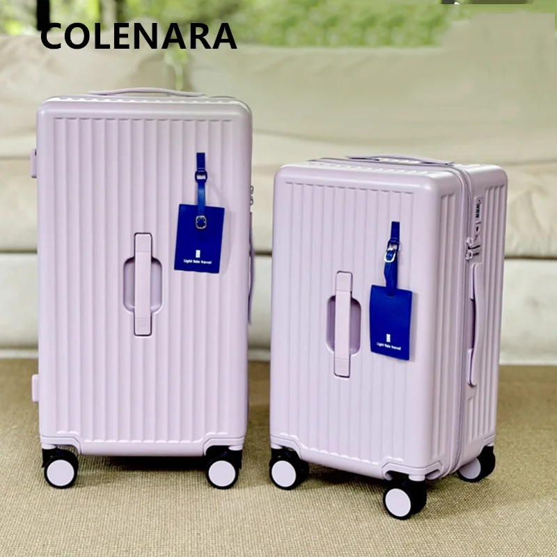 

COLENARA Suitcase on Wheels New Men's ABS+PC Boarding Box Large Capacity Trolley Case 20"24"28 Inch Women's Cabin Luggage
