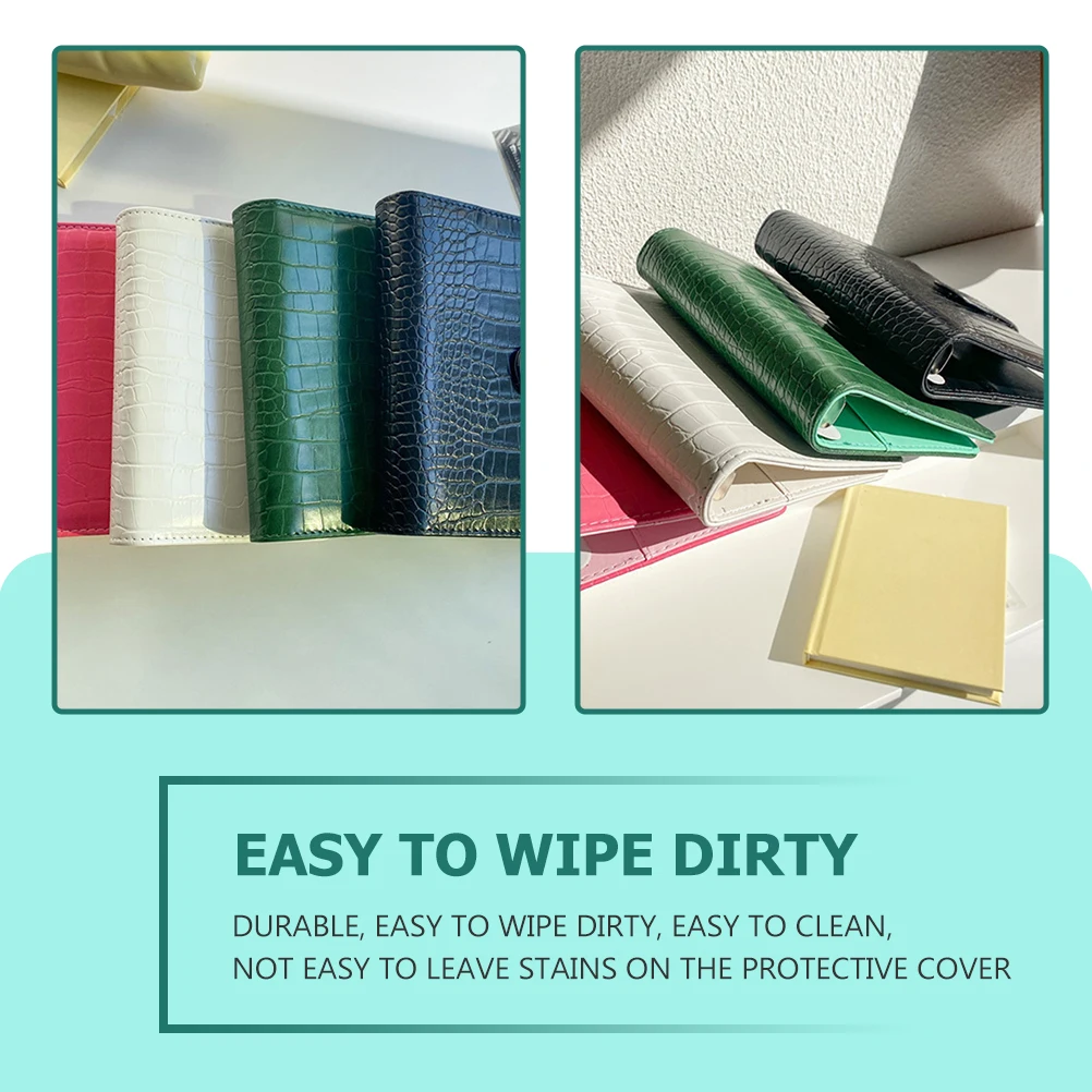 

Premium A6 Binder Portable 6-Ring Loose Leaf Notepad Cover Scrapbook Protective Notebook Lightweight Anti-Slip