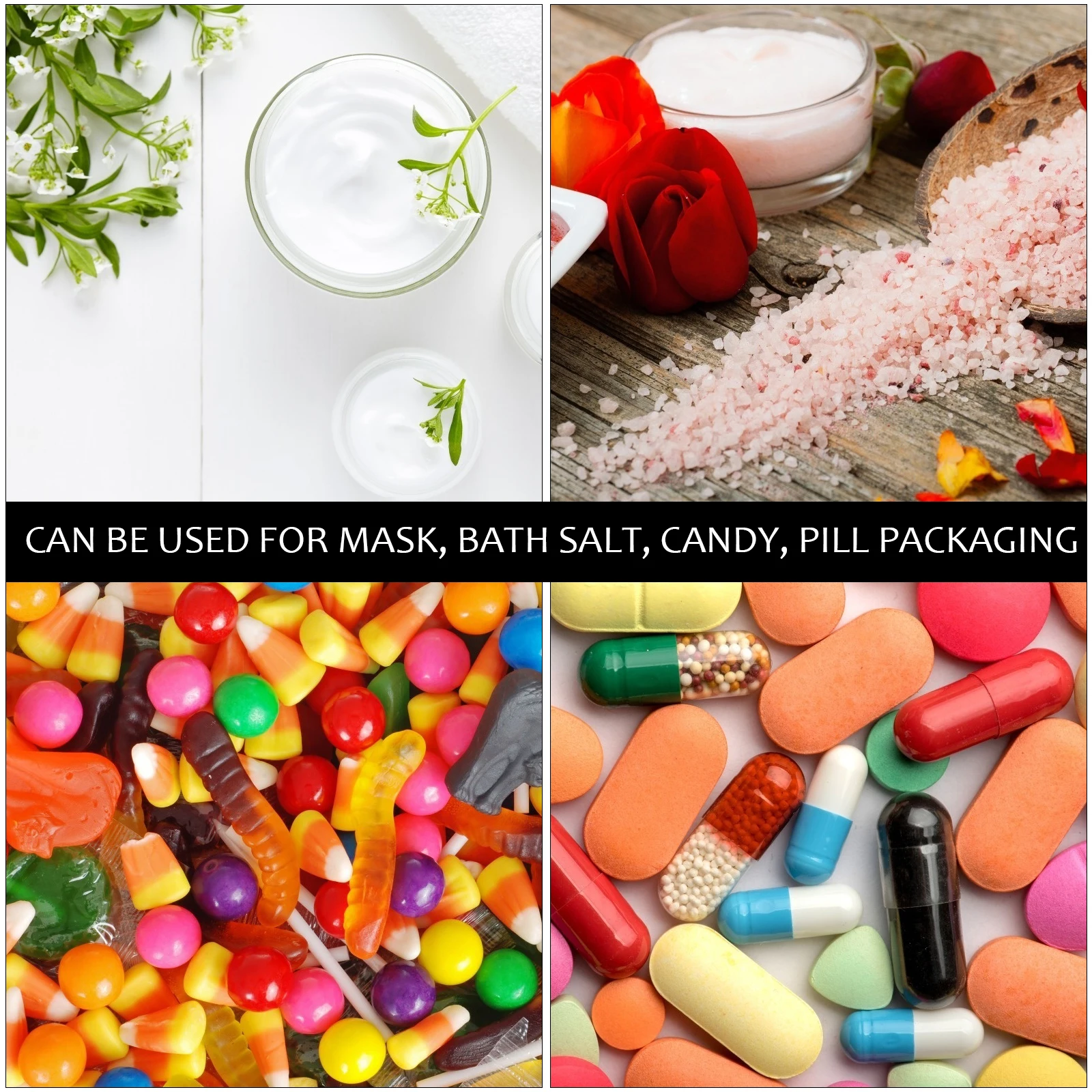 

100Pcs Plastic Test Tubes Transparent Laboratory Tubes Leakproof Screw Cap Storage for Scientific Research Liquid