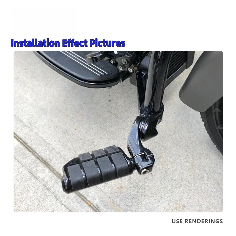 2Pcs Heavy Duty Engine Guard Foot Pegs, Modified Foot Rest Floorboards Custom Fit for Harley Touring Cruiser Motorcycles Easy In