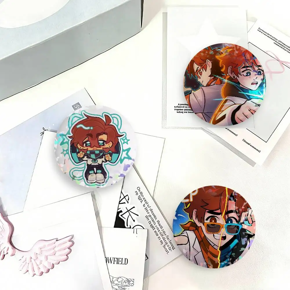 Cartoon Characters M-MrLololoshka Laser Badge Clothes Backpacks Hats Accessories Gifts For Children Friends Fans Collectibles