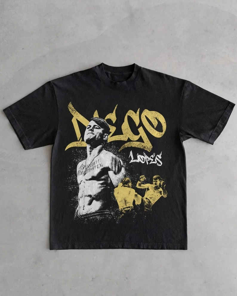 تي شيرت دييغو لوبيس: تي شيرت برسومات القتال بطل القتال الليلية، هدية مروحة من القطن عتيق برقبة دائرية ملابس الشارع الشهير بأكمام قصيرة #2