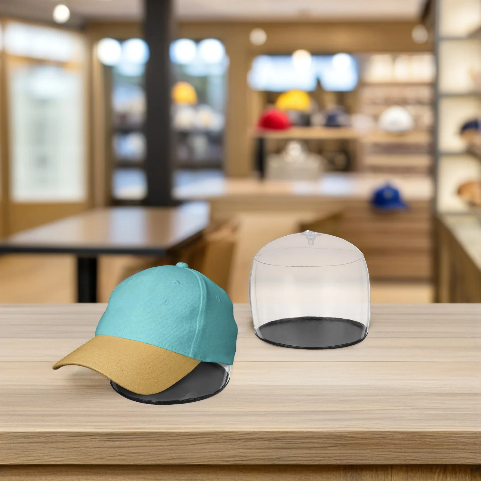 

2pcs Display Holder Pvc Dome Hat Support Rack For Round Hats Storage Display Lightweight Cap Organizer Stand Home Hat Shop Use