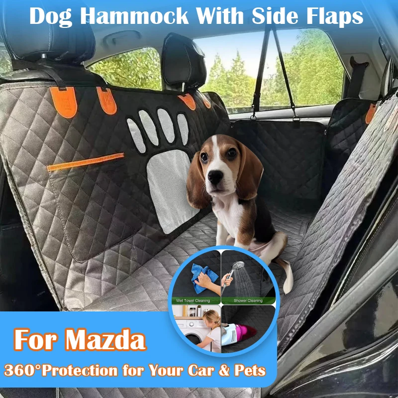 

For Back Seat Dog Car Hammock with Visual Mesh Window and Side Zipper Car Seat & Door Protection For Mazda CX-30 CX30 DM 2019