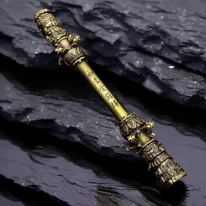 Metal Fidget Roller Spinner Golden Cudgel Fingertip Spinning Top Tip Gyro Flywheel EDC Stress Reducing Office Desk Men's Toys