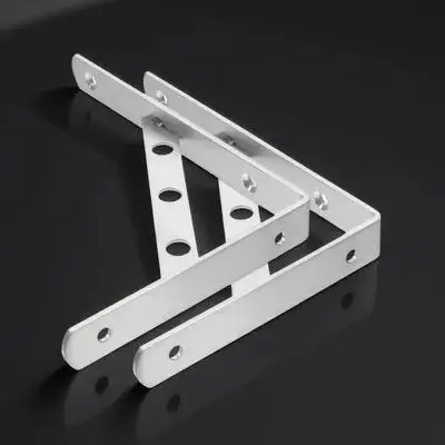 

2pcs Wall Shelf Brackets 20Cm Thickened Stainless Steel Corner Mount For Garage Shelving Headboard Floating Shelf Support