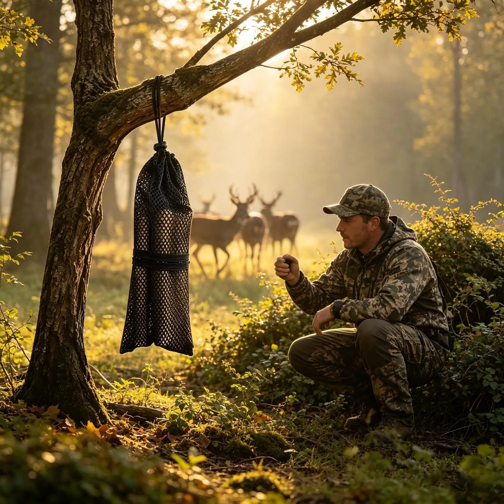 Deer Call Portable Realistic Sond Outdoor Gear With Storage Bag Whitetail Bucks Grunt Call For Outdoor Camping Mountaineering