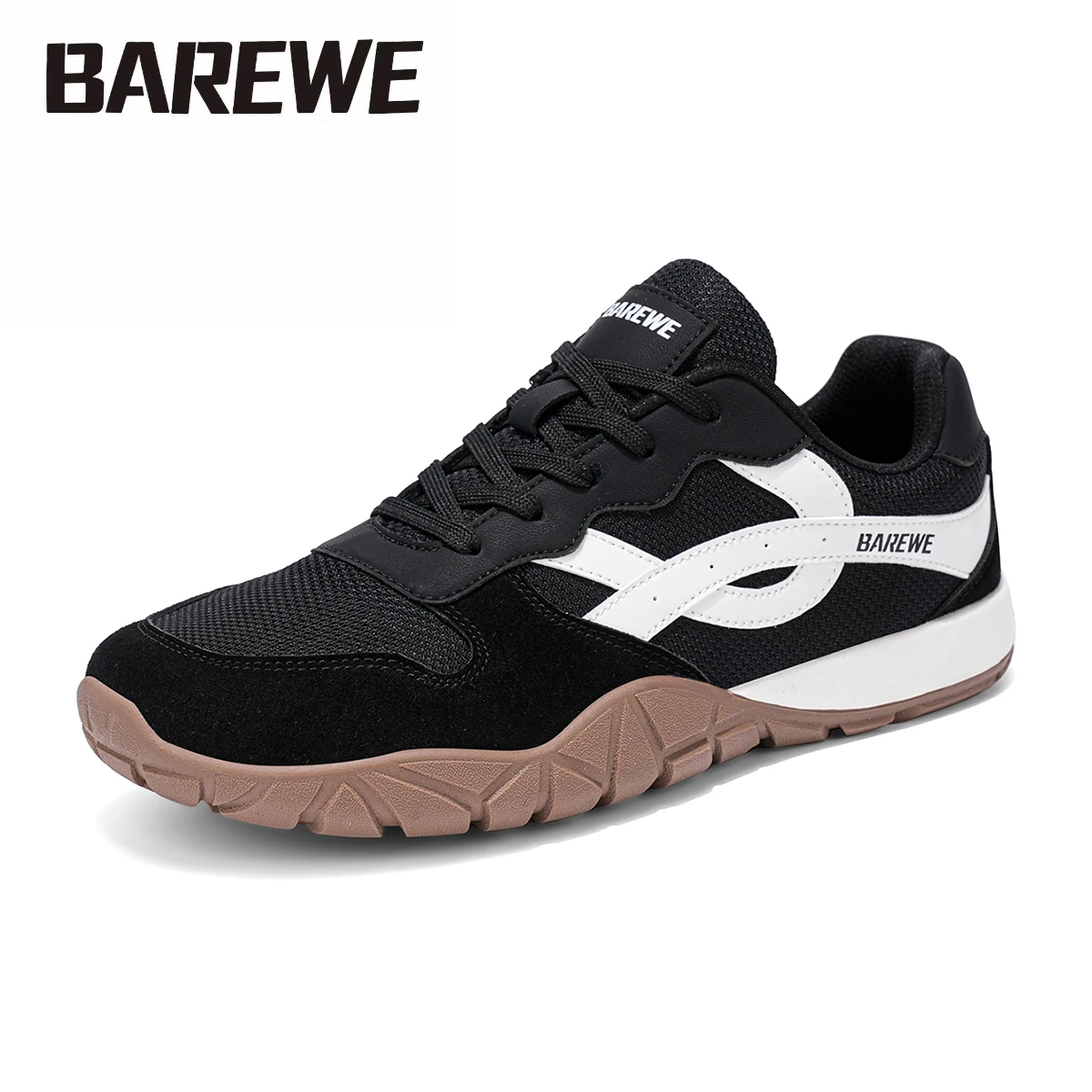 

BAREWE Унисекс-кроссовки с широким носком для ходьбы босиком – из искусственной кожи, с нулевым перепадом высоты подошвы