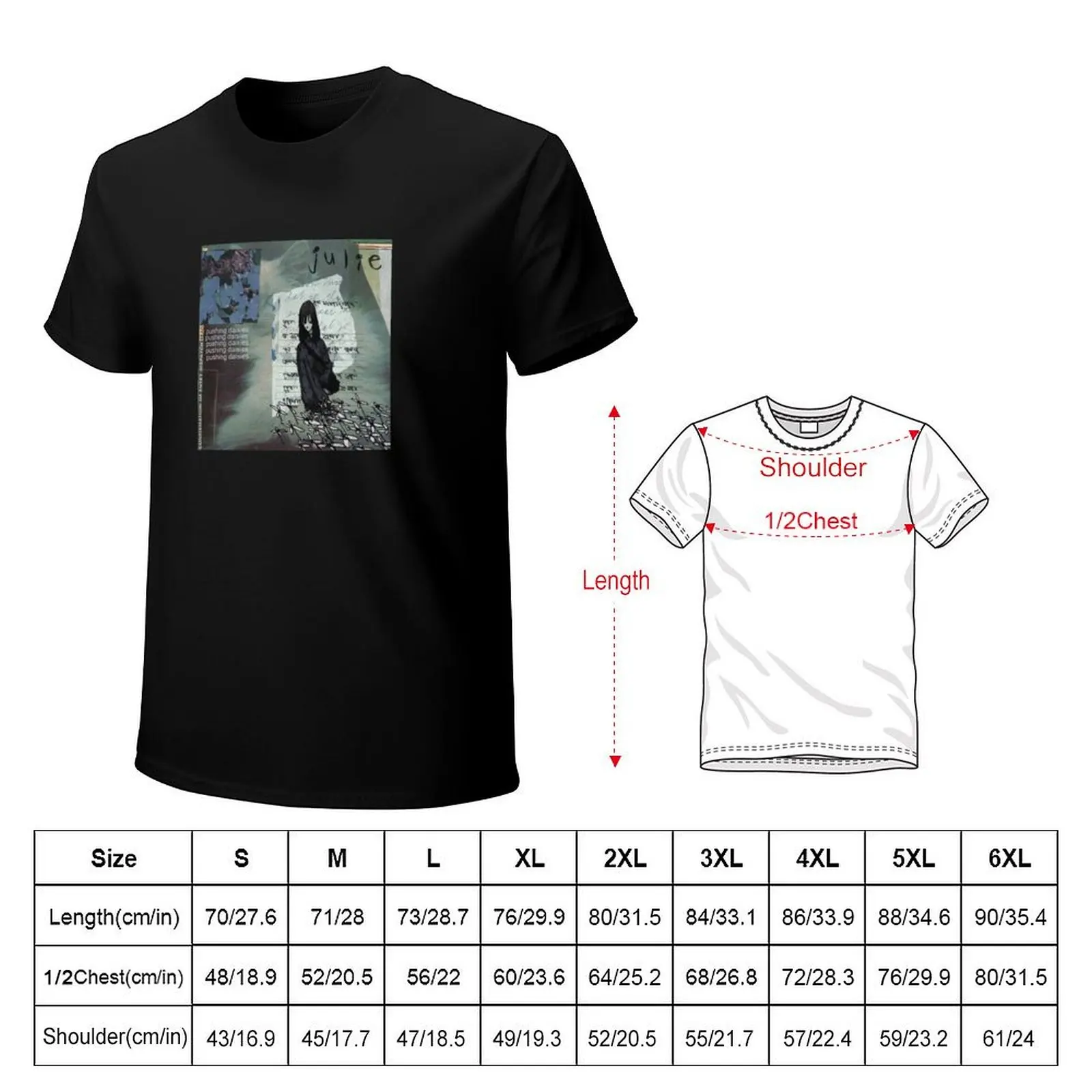 julie - pushing daisies Album Cover T-Shirt Big and Tall Crew Neck Tee