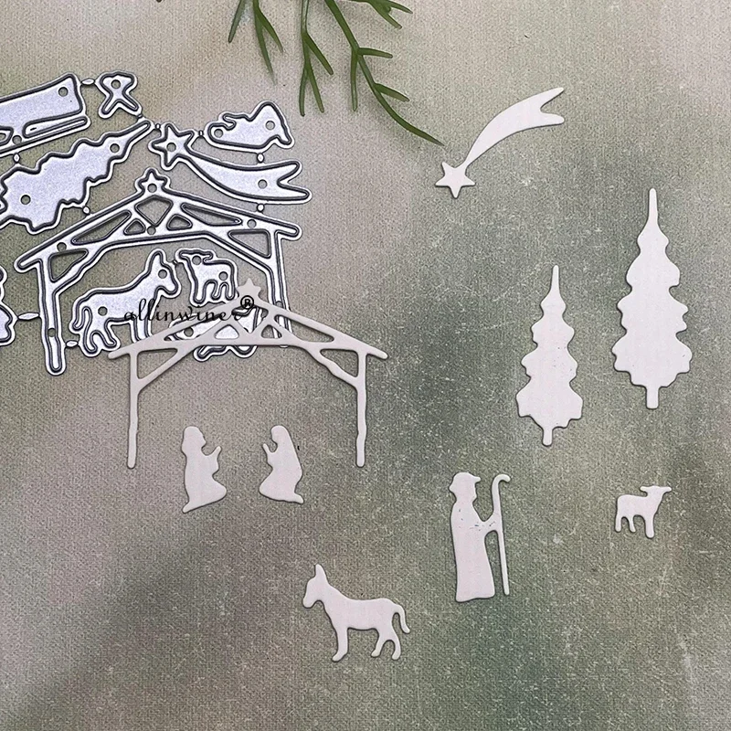 قوالب القطع المعدنية لقبيلة صلاة الغابات DIY بها بنفسك ألبوم سكرابوكينغ ورقة بطاقات الحرف الزخرفية النقش يموت تخفيضات #2