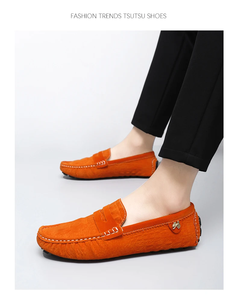 2025 Neues Modell Handgefertigte Loafer für Herren, Leichter Luxus Krokodilmuster Trendige Vielseitige Slip-On Freizeitschuhe, Unisex Fahr- und Modeschuhe – Detail 17