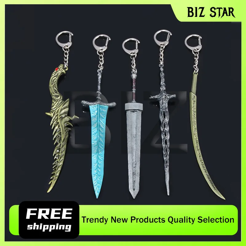14 سنتيمتر/5.51in Eldenn المفاتيح الظلام القمر العملاق السيف المتطوعي اليد سكين لعبة نموذج قلادة ظهره الحلي جمع هدية الأولاد #1