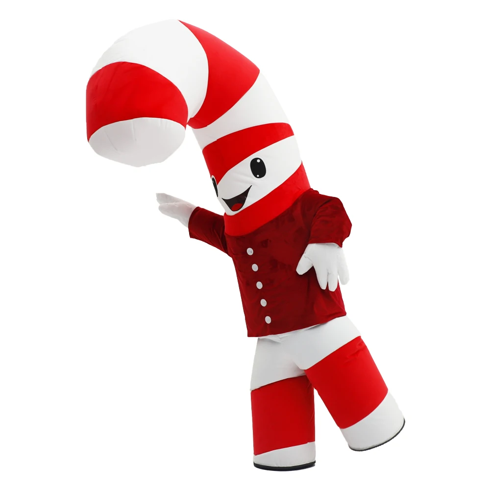 

Надувной рождественский костюм конфетной трости, парадный костюм талисмана для взрослых, косплей, день рождения, Рождественская вечеринка, плюшевый комплект