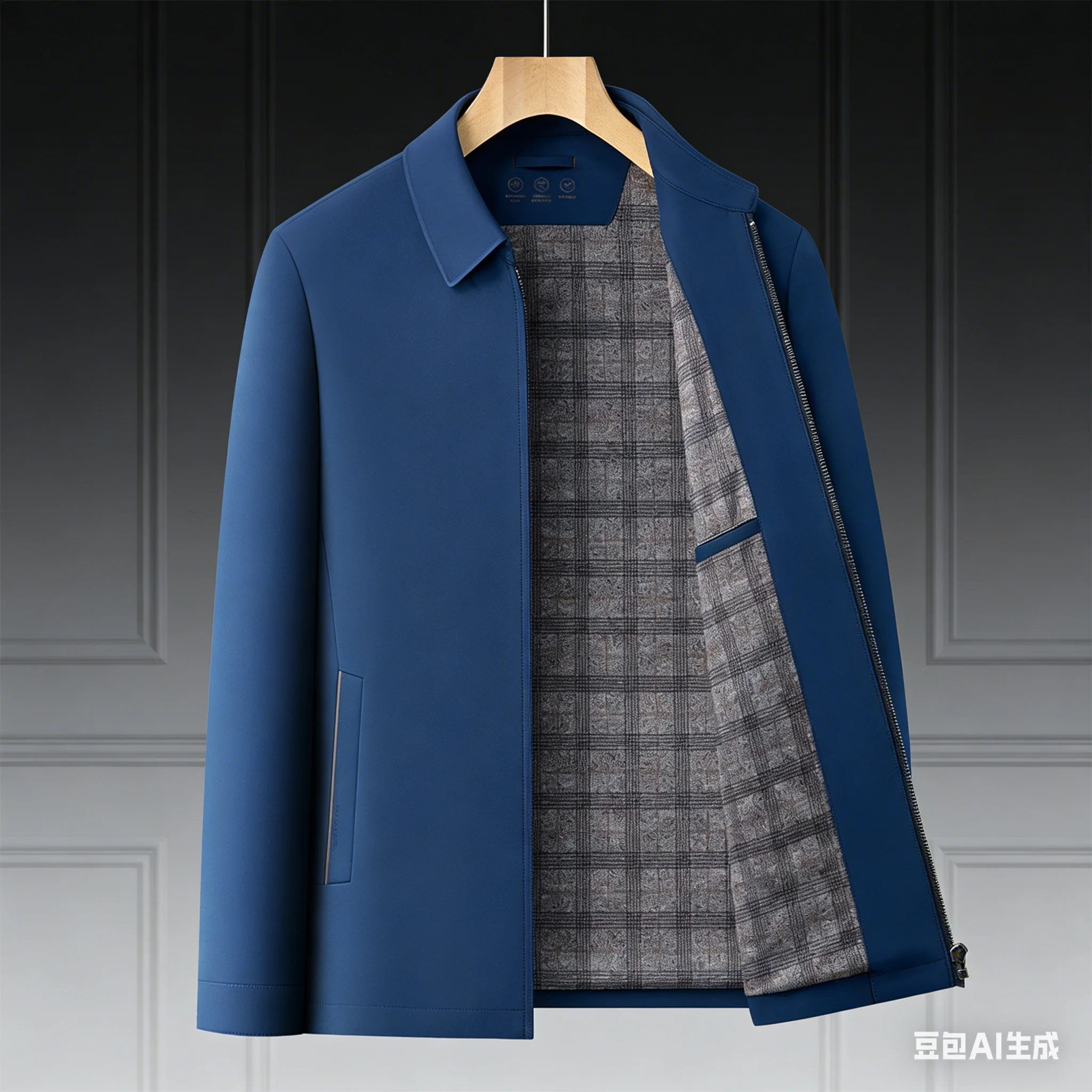 Urban fashionable casual men's clothing with smooth fabric, high-end anti-wrinkle men's stylish and non-stretchable suit jackets