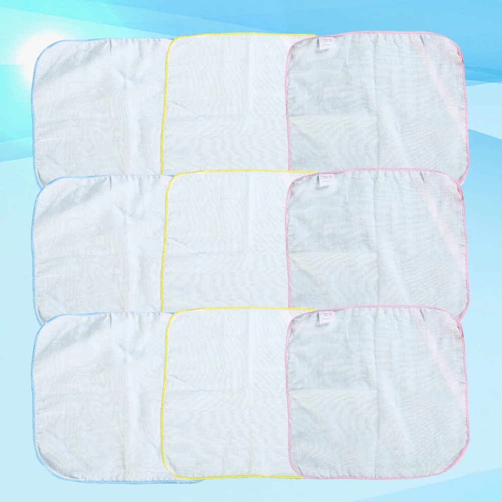 

9Pcs 25x25cm Baby Burp Towel Cotton Small Towel Square Kerchief Pink Blue Yellow Fashion Style Dribble Spit Up Protection