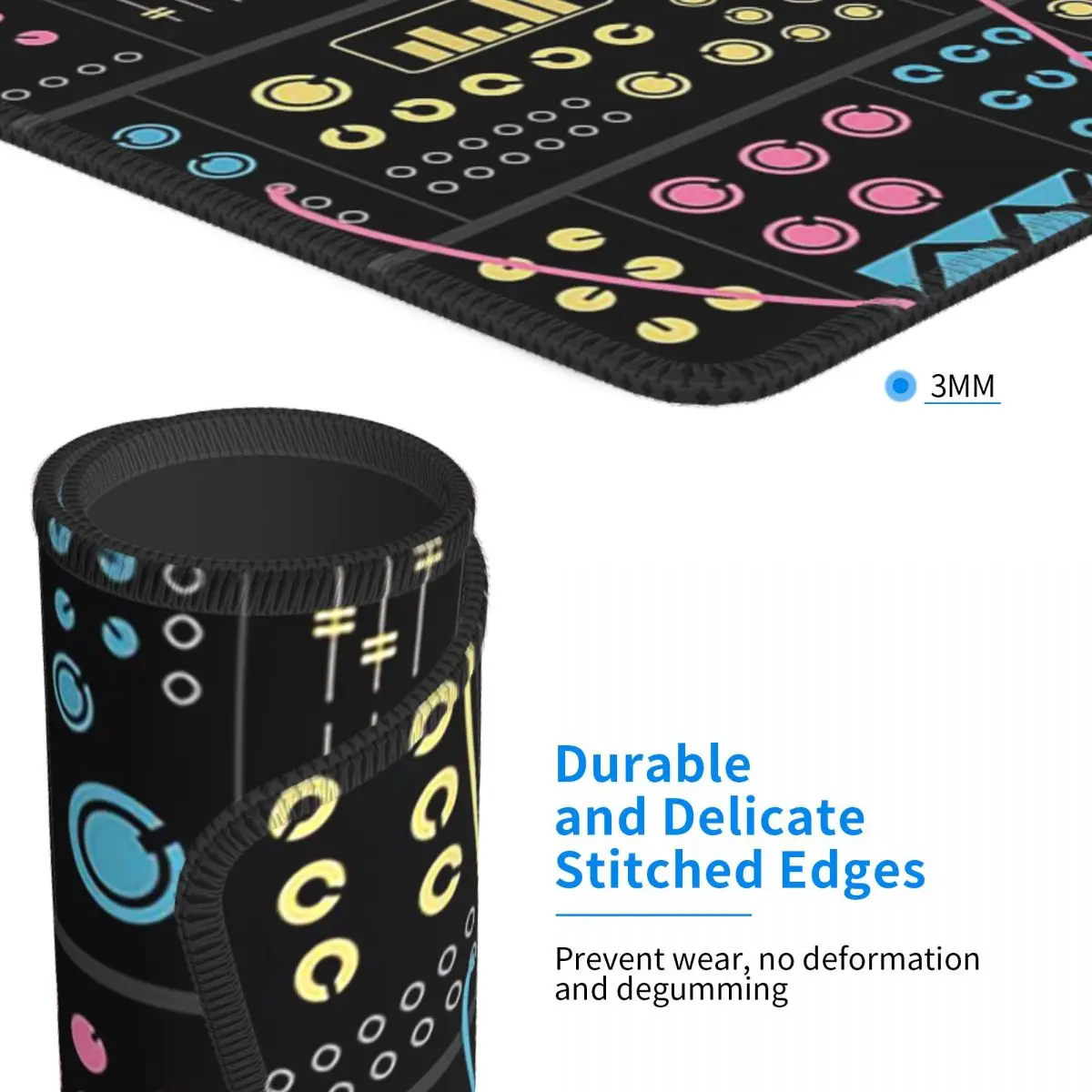 Alfombrilla de ratón con sintetizador Modular, alfombrilla para teclado de ordenador, alfombrilla para ratón, Gaming, PC, portátil, escritorio, accesorios de oficina, alfombrillas para mesa