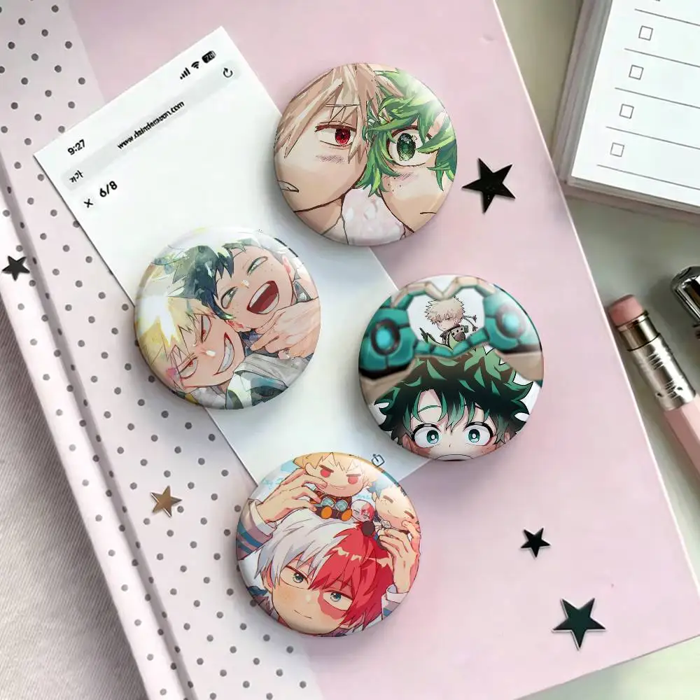 

Deku Bakugou Shouto Hero A-Academia Laser Badge Applicable For Backpack Clothes Hats Decor Creative Accessories