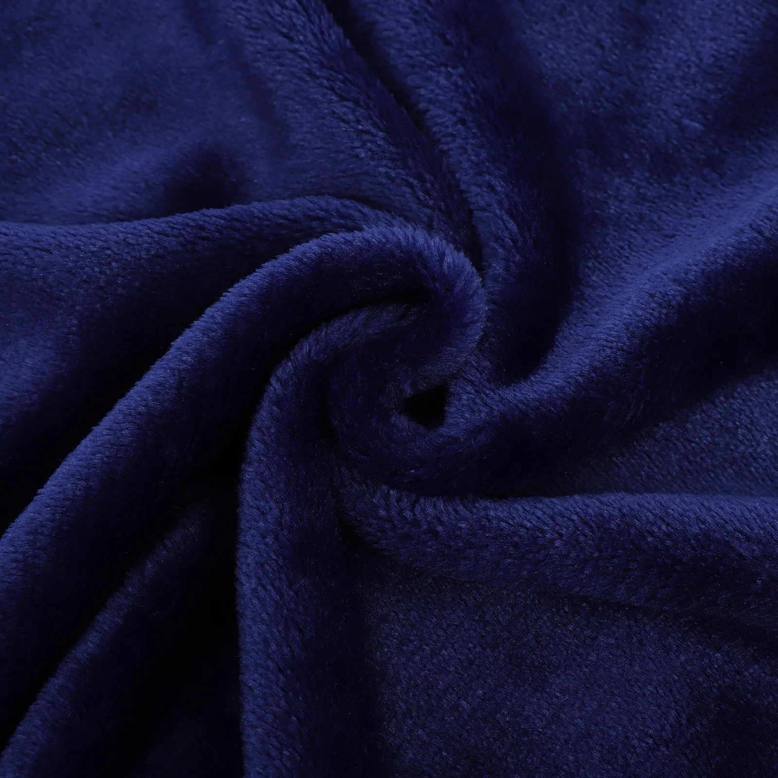 Premium Flannel Fleece Pet Blanket Dark Blue Solid Color Super Comfy Warm Lightweight Elaborate Needle Stitching