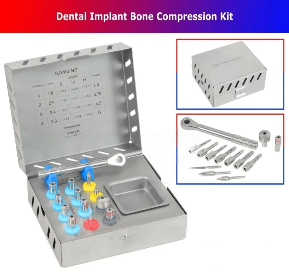 1SET Bone Compression Kit Sinus Lift Bone Prosthodontic MIS Implants Surgical NEW