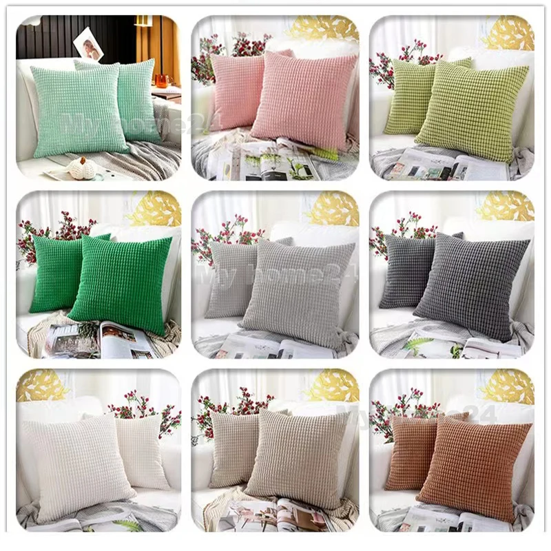 New Graininess Cushion Cover Solid Color Throw Pillow Case For Sofa Decorative Lumbar Pillow Cover Home Decor Pillowcase