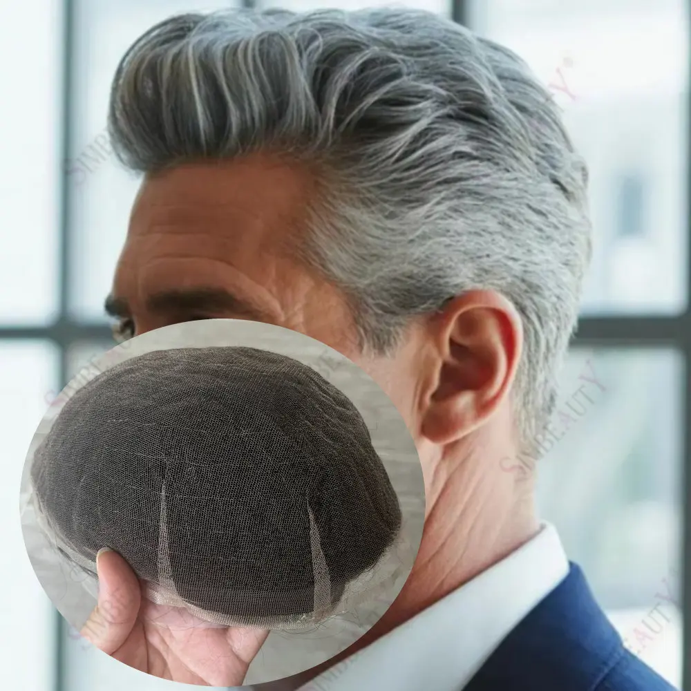 

1b80 60R Super Fine100% человеческие волосы Remy, дышащий полный швейцарский кружевной парик для лысиych мужчин, естественная линия волос, капиллярный протез