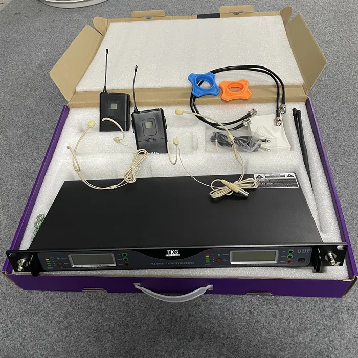640-690MHZ UHF UR24D PLL ميكروفون سماعة رأس لاسلكي لأداء المسرح سماعة رأس مع ميكروفون لاسلكي