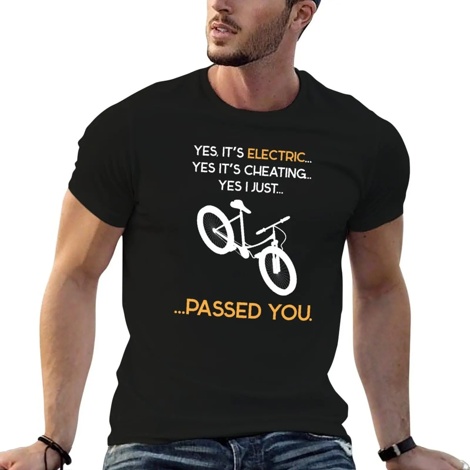 Yes, It's Electric E-Bike T-Shirt graphic t shirt vintage gifts for boyfriend anime shirts men