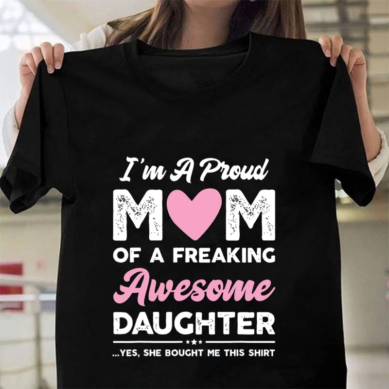 Women's Fashion MOM Graphic Printed T-Shirt Women's Summer T-Shirt Tops Mother's Day Gift T-Shirt Tops