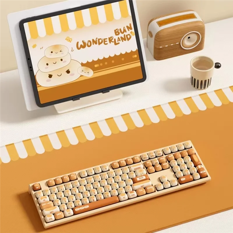AY14 -MG108B Wireless Mechanical Keyboard MOG Profile RGB 108 Keys Full Size Hot Swap USB / 2.4G / BT 5.0