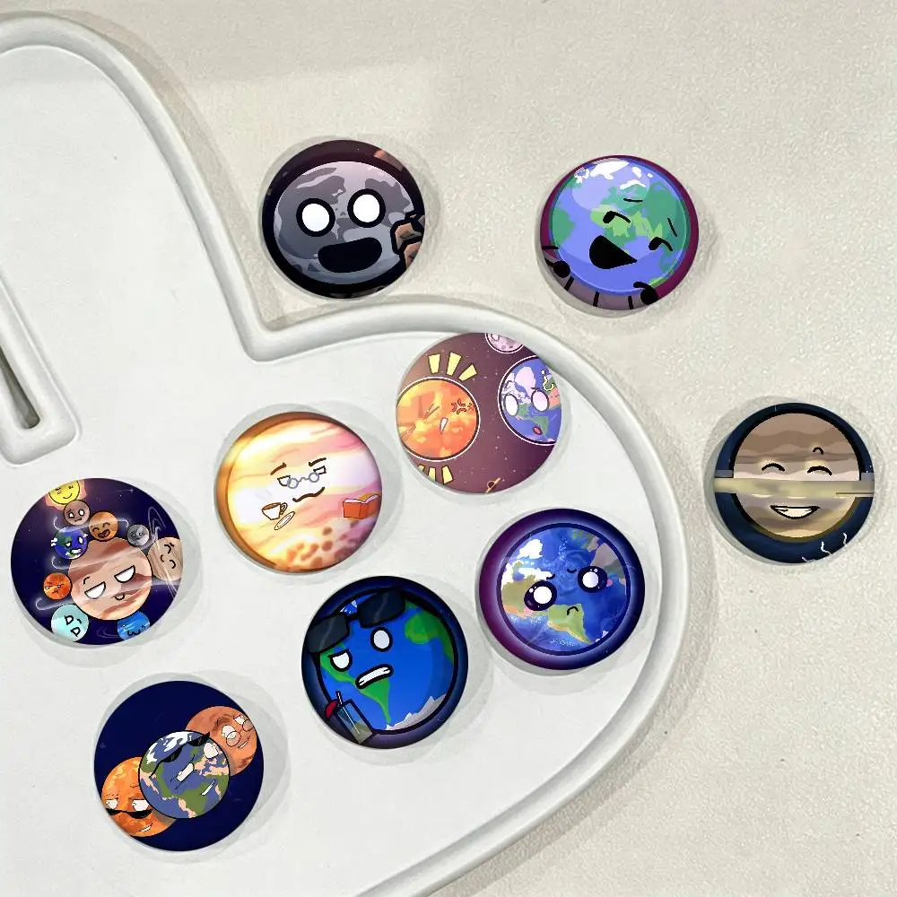 Cartoon S-Solar Balls Round Badges Can Be Used To Decorate Clothes And Backpack Pins