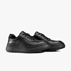 Desai [Cowhide upgrade more comfortable] Autumn and winter leather soft all match thick sole increase soft sole casual men shoes