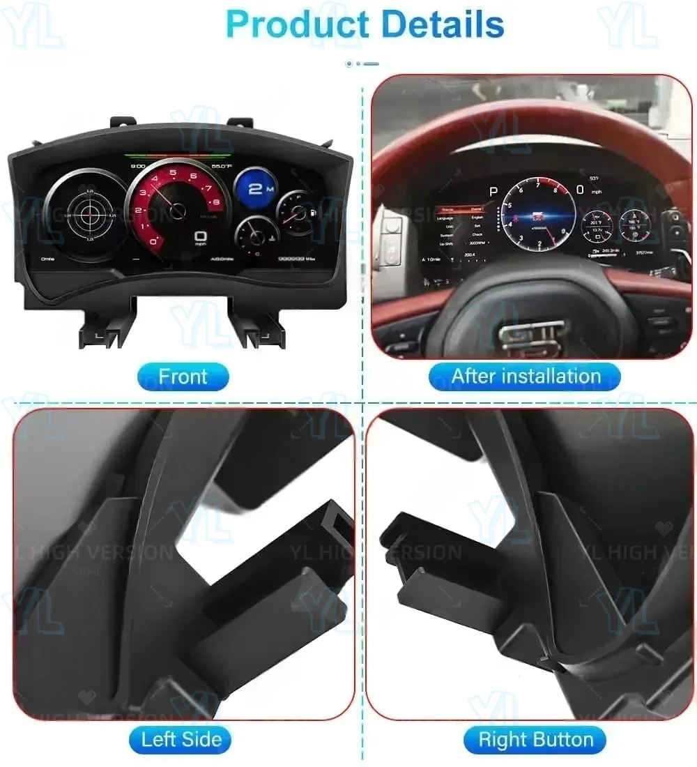 FY  Linux System Car Instrument Panel For Nissan GTR 2008-2024 LCD Dashboard Digital  Cluster Speedometer Virtual Cockpit Meter