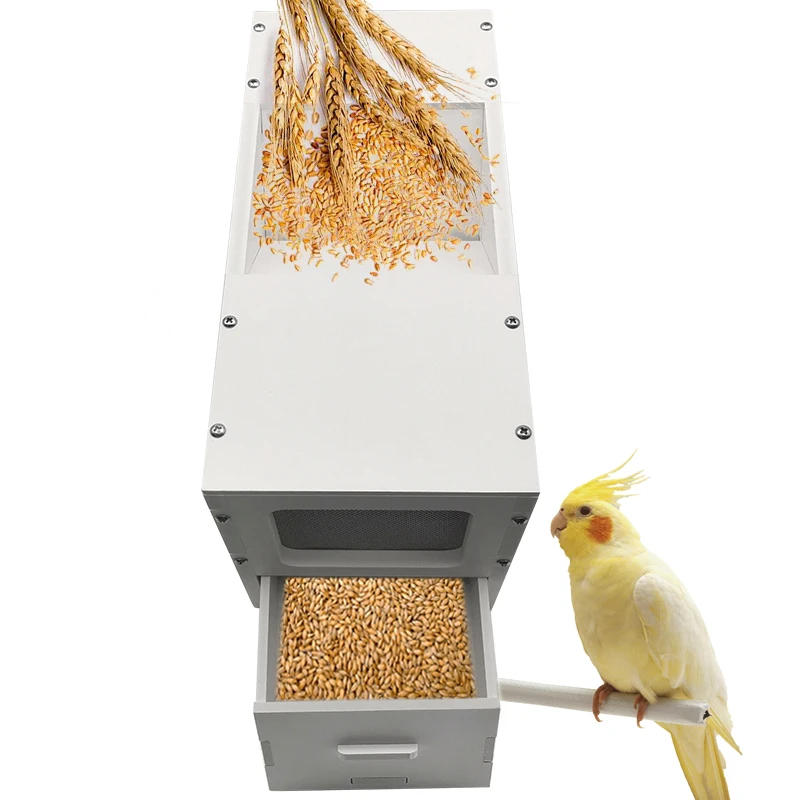 Electric Parrot Feed Shell Blowing Machine Bird Food Separator Mixed Grain Impurity Shell Blowing Machine for Pet Care