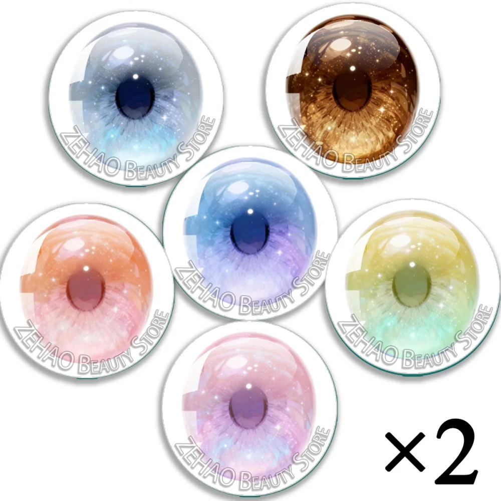 Candy Color Blyth Doll Glass Dolls Eye Chip DIY Crafts Eyeballs 10MM-40MM for Blyth Dolls Drop Glue Eye Pupil Girl Toy EyesJD016