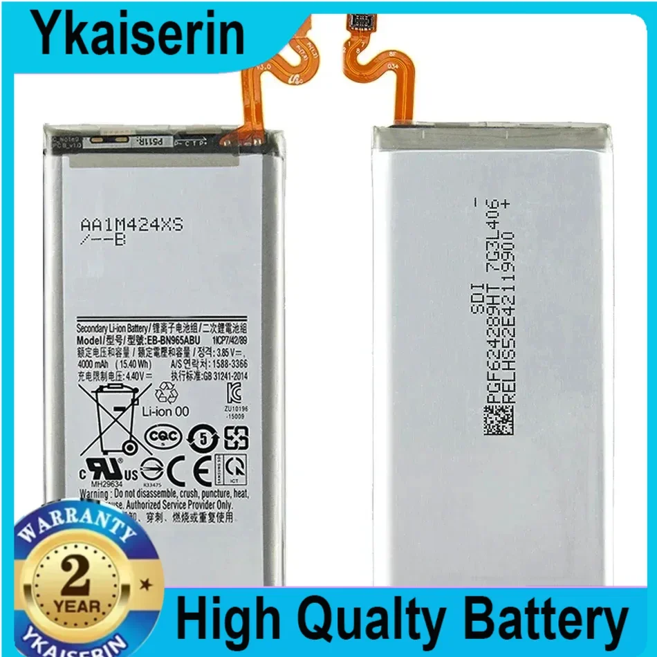 Replacement Battery EB-BN965ABU For Samsung Galaxy Note9 Note 9 SM-N9600 N960F N960U N960N N960W 4000mAh Phone Battery