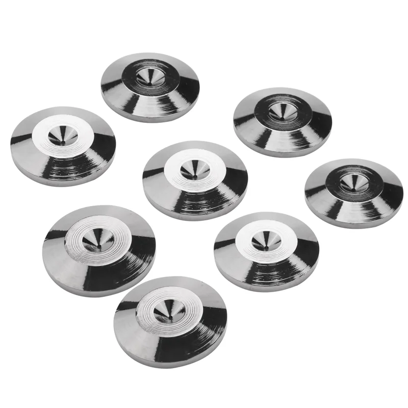 8 pçs metal à prova de choque pé picos almofadas stands esteiras para alto-falantes cd players turntable amplificador gravador pés almofada