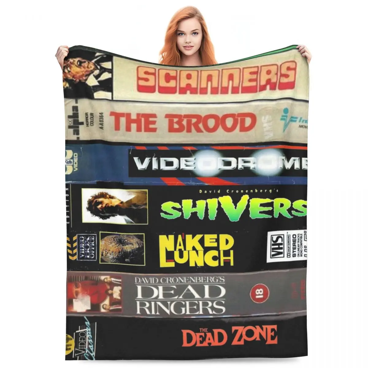 

VHS Blanket Fleece Sofa Throw Blanket Multi-function Throw Blankets for Couch Bedding Outdoor Throws Bedspread Quilt