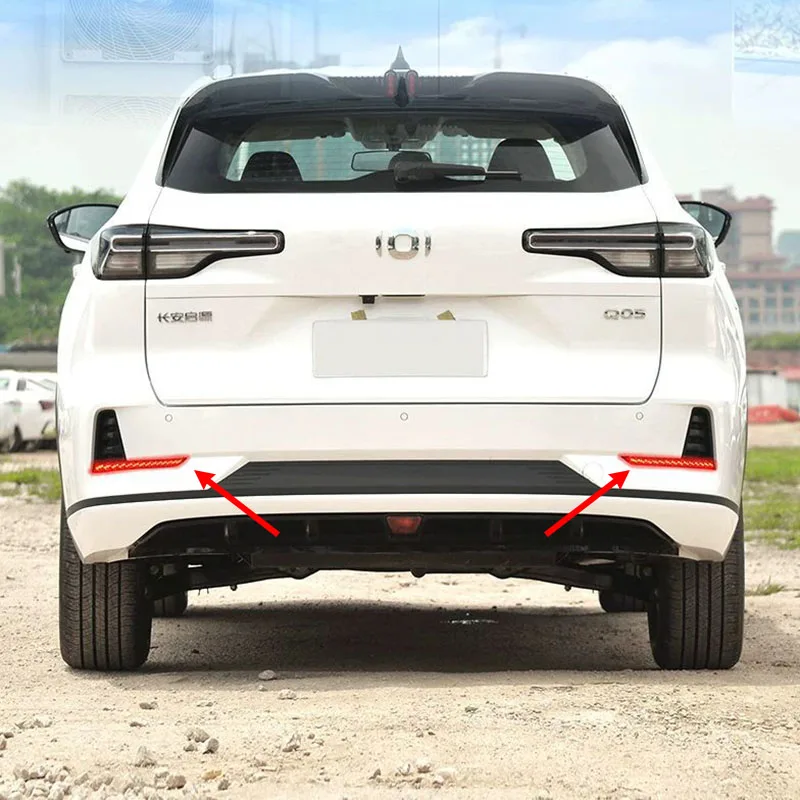 

2pcs for Changan Nevo Q05 2024 2025 Rear Bumper Light Modification LED Flow Steering Rear Fog Light Brake Navigation