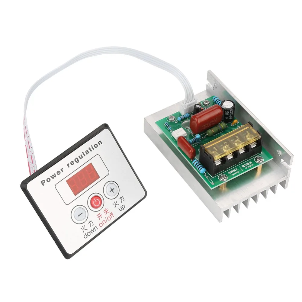 8000W AC220V Speed Controller Regulator High Power Easy Installation SCR Speed Controller Digital Temperature Regulation